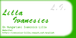 lilla ivancsics business card